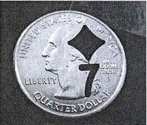 (image for) Cut Out Coin - 25 cent